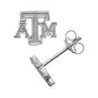 Dayna U Texas A & M Aggies Sterling Silver Logo Stud Earrings, Women's, Grey