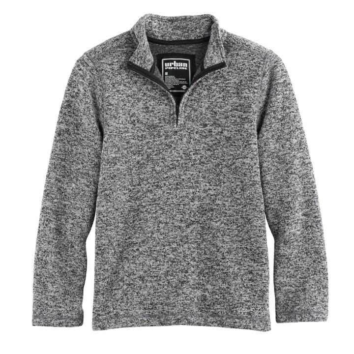 Boys 8-20 Urban Pipeline Quarter-zip Fleece Sweater, Size: Small, Black