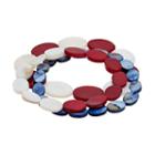 Red, White & Blue Composite Shell Stretch Bracelet Set, Women's, Multicolor