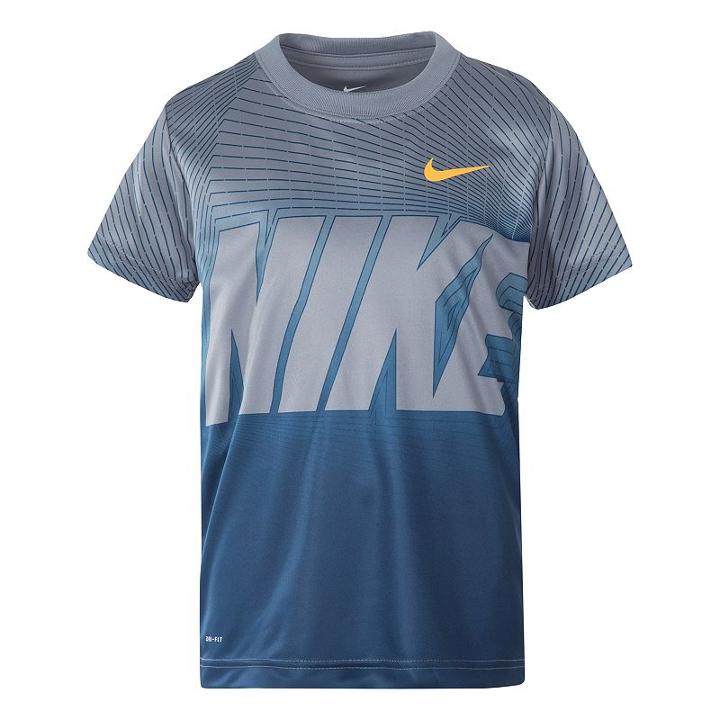Boys 4-7 Nike Staggered Line Logo Graphic Tee, Size: 6, Grey Other