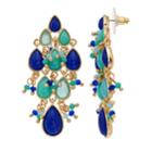 Napier Beaded Teardrop Chandelier Earrings, Women's, Med Blue