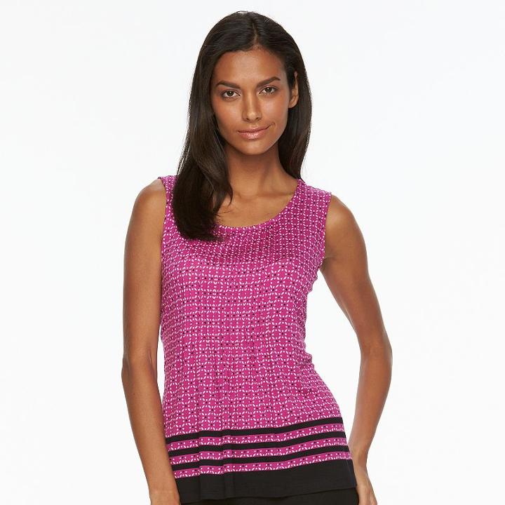 Women's Croft & Barrow Scoopneck Tank, Size: Xl, Pink