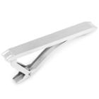 Brushed Stainless Steel Tie Clip, Men's, Blue