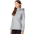 Women's Heat Keep Faux-fur Lined Soft Tech Jacket, Size: Large, Light Grey