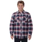 Men's Dickies Classic-fit Plaid Sherpa-lined Shirt Jacket, Size: Xl, Blue (navy)