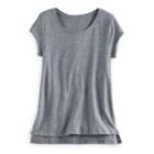 Girls 7-16 & Plus Size So&reg; Vented Hem Core Tee, Size: 14 1/2, Grey (charcoal)