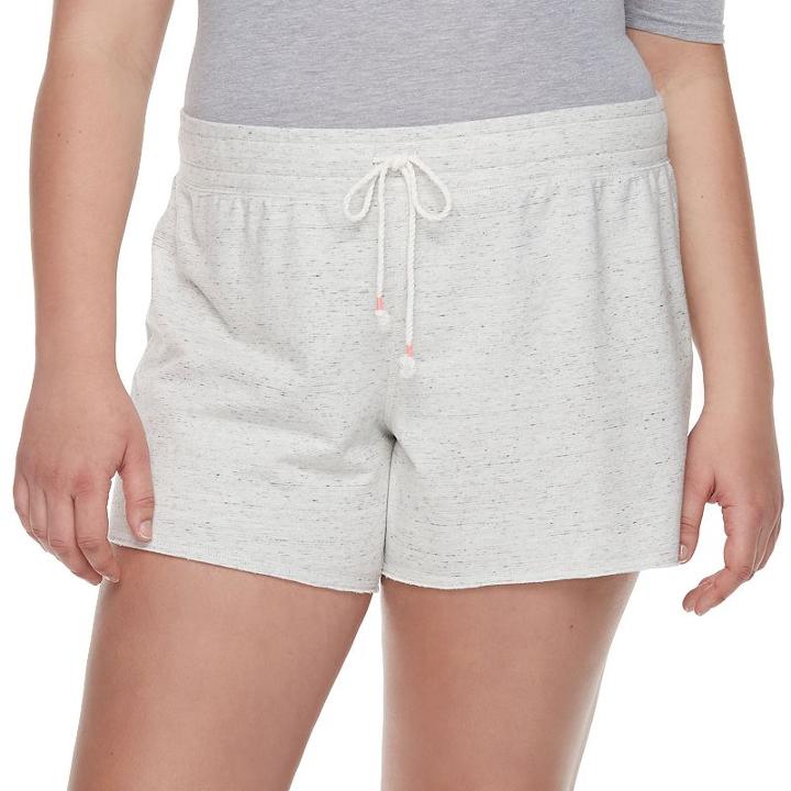 Juniors' Plus Size So&reg; French Terry Shorts, Girl's, Size: 3xl, Grey