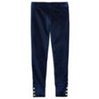 Girl's 4-8 Carter's Faux-velvet Leggings, Size: 4, Blue