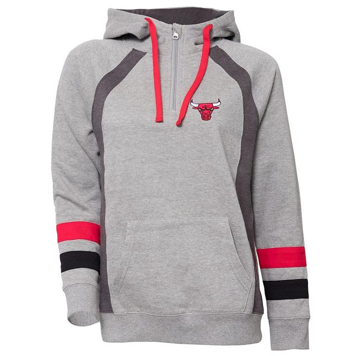 Women's Chicago Bulls Downtown Fleece Hoodie, Size: Xl, Grey