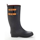 Henry Ferrera Blue Stone Women's Water-resistant Rain Boots, Size: 6, Black