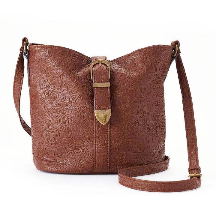 Mudd&reg; Paisley Embossed Hobo, Women's, Med Brown