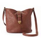 Mudd&reg; Paisley Embossed Hobo, Women's, Med Brown