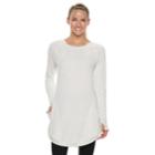 Women's Tek Gear&reg; French Terry Thumb Hole Tunic, Size: Xs, Light Grey