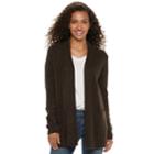 Women's Sonoma Goods For Life&trade; Supersoft Airy Shawl Collar Cardigan, Size: Xl, Dark Brown