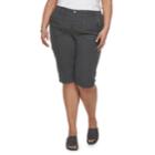 Plus Size Sonoma Goods For Life&trade; Ultra Breathable Poplin Skimmer Shorts, Women's, Size: 24 W, Dark Grey