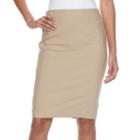 Petite Apt. 9&reg; Lucca Pencil Skirt, Women's, Size: 8 Petite, Lt Beige