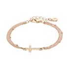 Lc Lauren Conrad Cross Multi Strand Bracelet, Women's, Pink