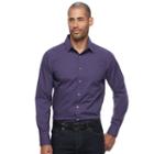 Men's Apt. 9&reg; Slim-fit Stretch Button-down Shirt, Size: Med Slim, Purple