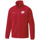 Men's Columbia Wisconsin Badgers Flanker Ii Full-zip Fleece, Size: Large, Pink Other