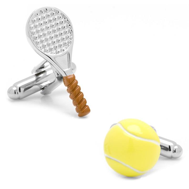 Tennis Ball & Racket Cuff Links, Men's, Multicolor
