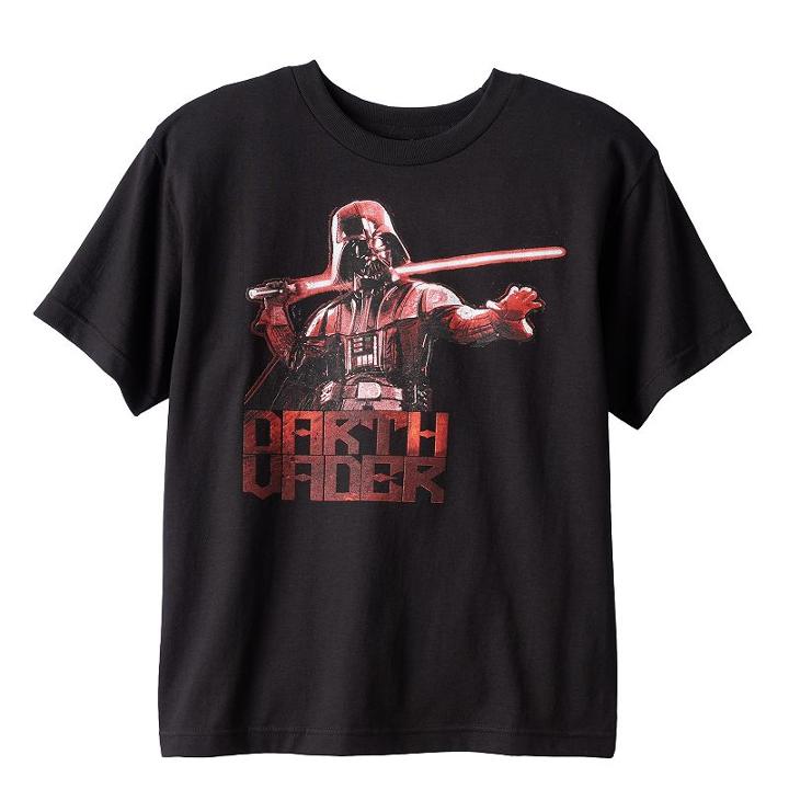 Boys 8-20 Star Wars Darth Vader Flame Tee, Boy's, Size: Small, Black