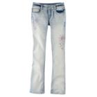 Girls 7-16 & Plus Size Mudd&reg; Faded Flower Double-button Skinny Bootcut Jeans, Size: 14, Light Blue