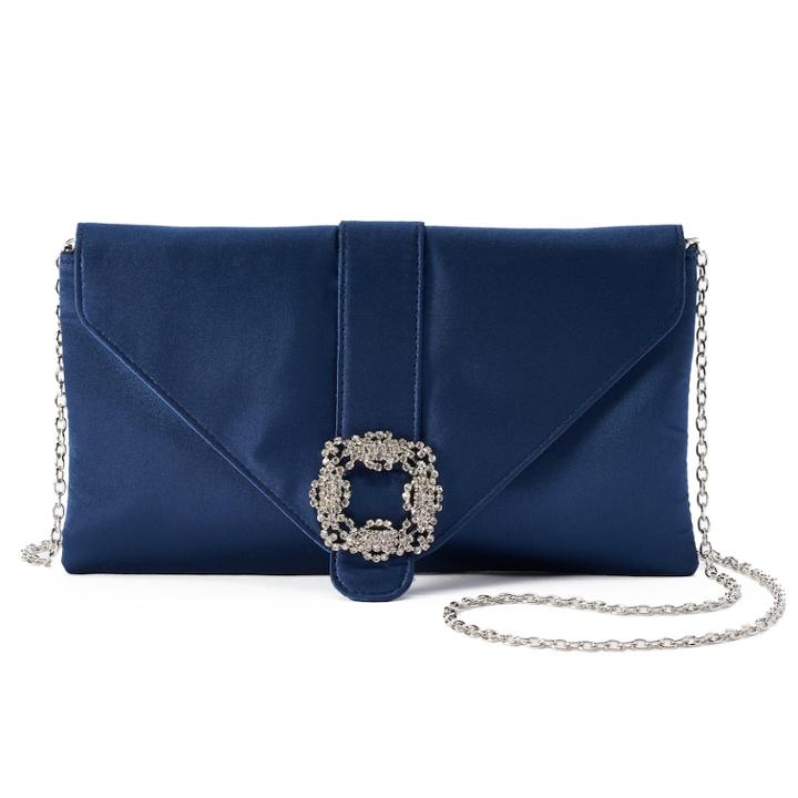 Gunne Sax By Jessica Mcclintock Riley Satin Crossbody Clutch, Women's, Blue (navy)