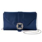Gunne Sax By Jessica Mcclintock Riley Satin Crossbody Clutch, Women's, Blue (navy)