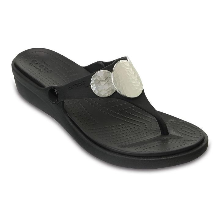 Crocs Sanrah Hammered-circles Women's Wedge Sandals, Size: 6, Beige Over