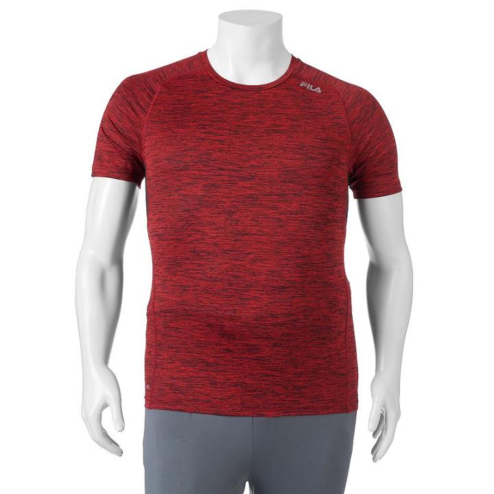 Big & Tall Fila Sport&reg; Fitted Tru-dry Space-dyed Performance Tee, Men's, Size: 3xb, Med Red