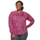 Plus Size Tek Gear&reg; Long Sleeve Tee, Women's, Size: 3xl, Dark Red
