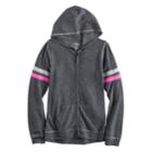 Girls 7-16 So&reg; Zip-up Soft Hoodie, Size: 14, Black