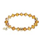 Tfs Jewelry 14k Gold Over Silver Yellow Crystal Stretch Bracelet, Women's, Size: 7