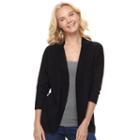 Juniors' My Michelle Cocoon Cardigan, Teens, Size: Xs, Black