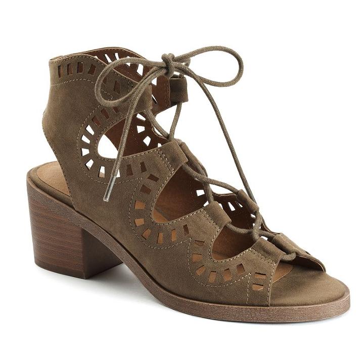 So&reg; Furl Women's Block Heel Sandals, Girl's, Size: Medium (6.5), Green Oth
