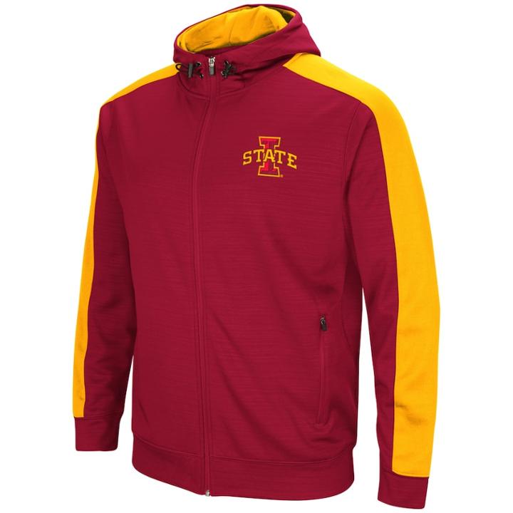 Men's Iowa State Cyclones Setter Full-zip Hoodie, Size: Small, Dark Red