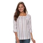 Women's Croft & Barrow&reg; Patterned Tunic Top, Size: Xxl, Purple