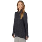 Women's Cuddl Duds Soft Knit Cowlneck Top, Size: Large, Grey (charcoal)