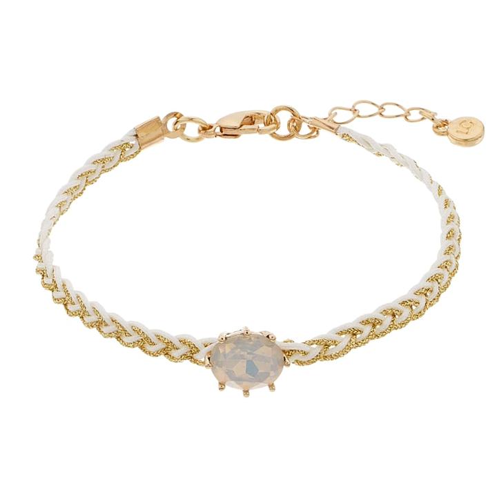 Lc Lauren Conrad Gold Tone Braided Bracelet, Women's, White