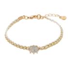 Lc Lauren Conrad Gold Tone Braided Bracelet, Women's, White