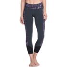 Women's Gaiam Om Charisma Yoga Capri Leggings, Size: Large, White Oth