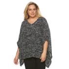 Plus Size French Laundry Textured Poncho With Tabs, Women's, Oxford