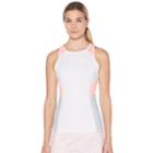 Women's Grand Slam Heathered Racerback Tennis Tank, Size: Large, White