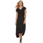 Women's Apt. 9&reg; High-low Maxi Dress, Size: Medium, Black