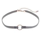 Lc Lauren Conrad Circle Velvet Choker Necklace, Women's, Grey