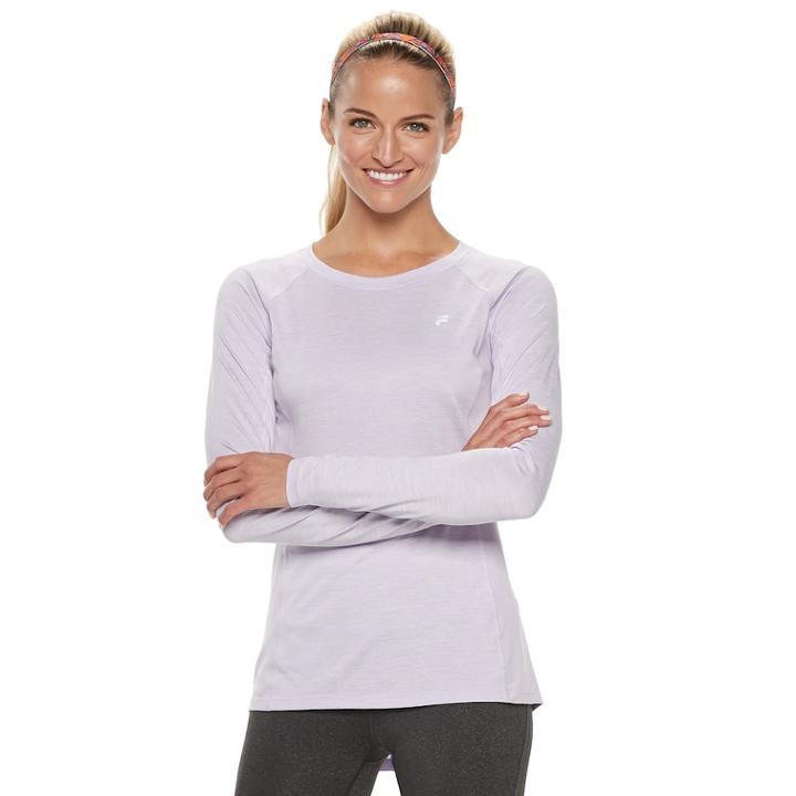 Women's Fila Sport&reg; Raglan Long Sleeve Tee, Size: Large, Lt Purple