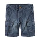 Baby Boy Carter's Denim Cargo Shorts, Size: 6 Months, Blue Other