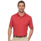 Men's Haggar&reg; Regular-fit Solid Textured Performance Polo, Size: Xxl, Brt Red