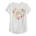 Girls 4-10 Jumping Beans&reg; Love Heart Graphic Tee, Size: 7, White