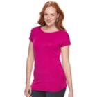 Maternity A:glow Ruched Snap-shoulder Nursing Tee, Women's, Size: L-mat, Dark Pink